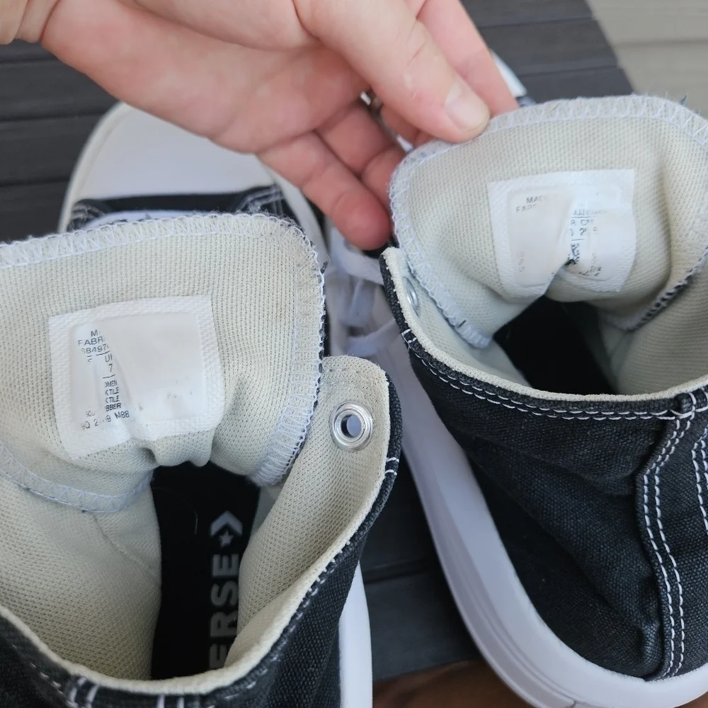 CONVERSE Chuck Taylor All Star Move Hi Black 568497C Chunky Platform Women's 9 - Picture 15 of 16